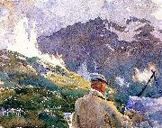 John Singer Sargent Artist in the Simplon painting